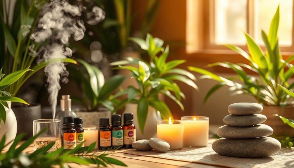 Aroma Therapie mit ätherischen Ölen